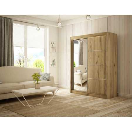 Kvalitní Šatní Skříň Pako 120 cm Dub Sonoma Furniture